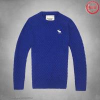 heren abercrombie and fitch crewneck truien bulk yarn blauw Mode Vintage rh9xr663